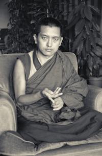 Portrait of Lama Zopa Rinpoche, Geneva, Switzerland, 1983. Photo by Ueli Minder.