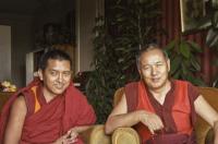Lama Zopa Rinpoche and Lama Yeshe in Geneva, Switzerland, 1983. Photo: Ueli Minder.