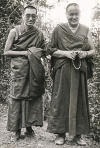 Lama Yeshe and Lama Zopa Rinpoche, Kopan Monastery, Nepal, 1978. Photo by Robin Bath.