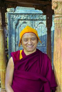 Lama Zopa Rinpoche in Taos, New Mexico, 1999. Photo: Lenny Foster.
