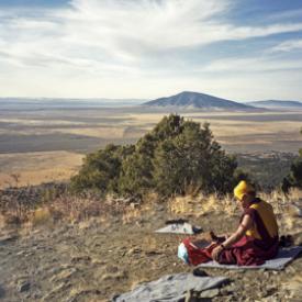 Lama Zopa Rinpoche in Taos, New Mexico, 1999. Photo: Lenny Foster.