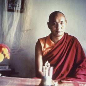 (10445_pr-2.psd) Portrait of Lama Yeshe taken most likely at Kopan Monastery, Nepal, 1974.